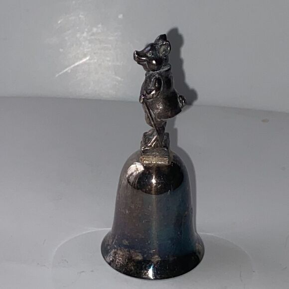 New England Collectors Society Bell Beatrix Potter Pigling Bland Silver Plate - Picture 5 of 9